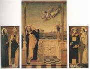 Carlo di Braccesco The Annunciation with Saints A triptych (mk05) oil painting artist